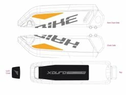 Haibike - Stickers Pour Batterie Bosch Sur XDURO 2014/ 2015/ 2016/ 2017